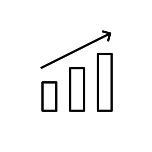 ikona wykresu wzrostu